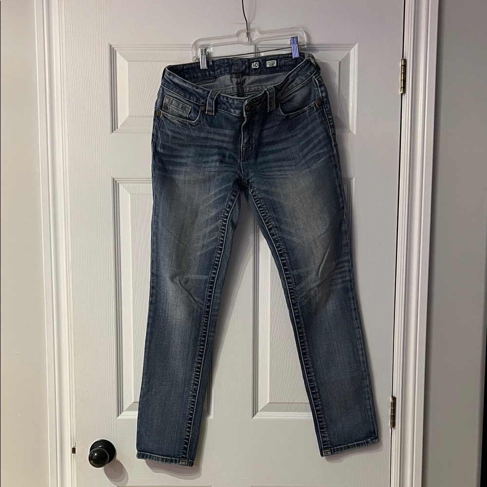 Miss Me Classic Blue mid-rise Skinny Jeans